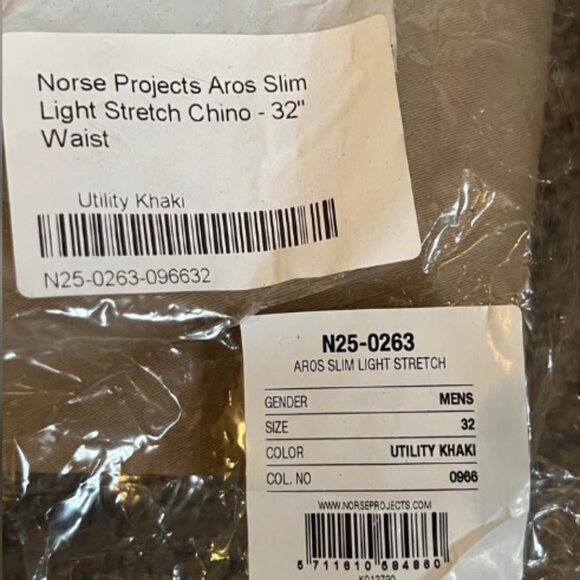 Norse Projects Aros Slim Stretch Chino Khaki - Picture 4 of 5